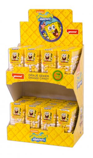 Gumi Sponge Bob Stand - Fruit Flavoured Dragee Candy